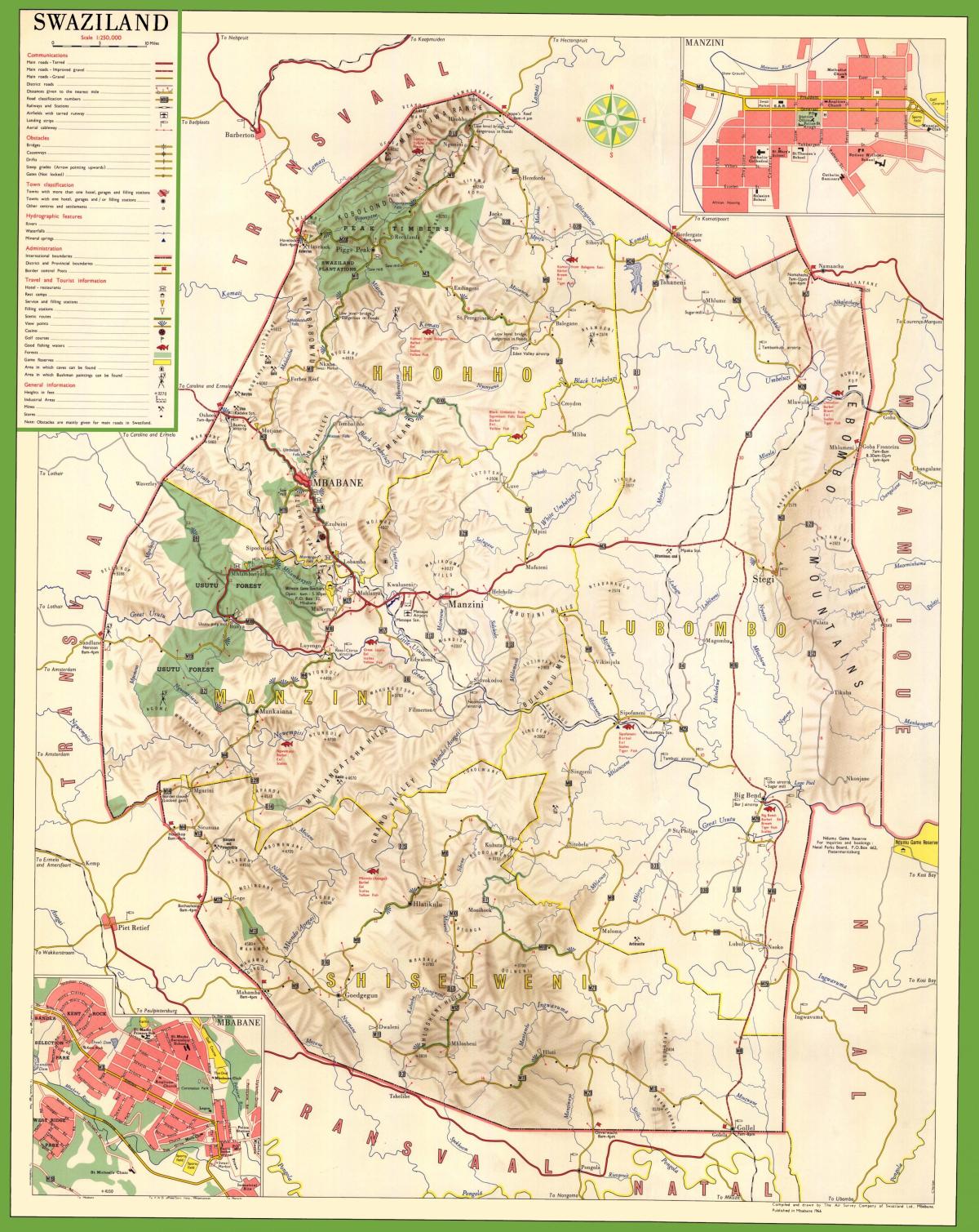 Mapa de Suacilandia detallada