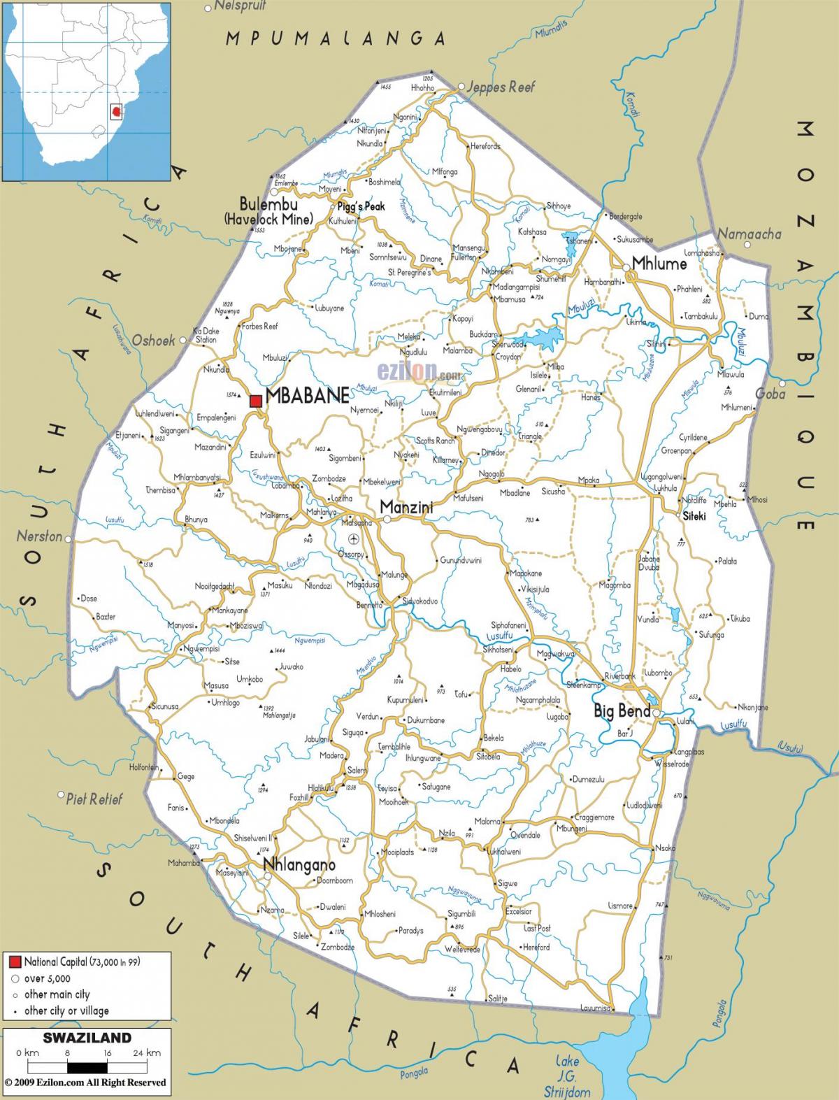 o mapa de Suacilandia