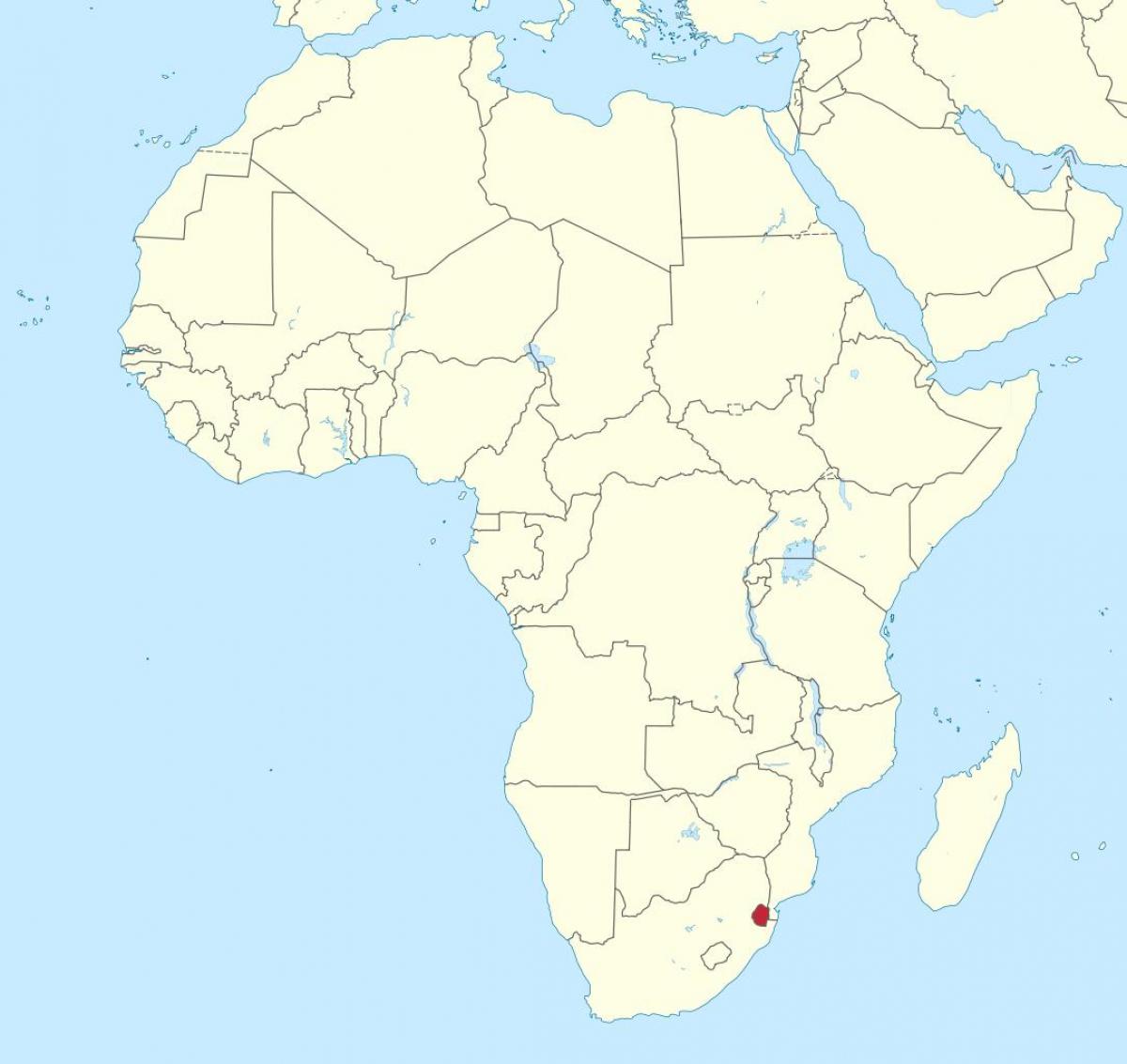 Mapa de Suacilandia áfrica
